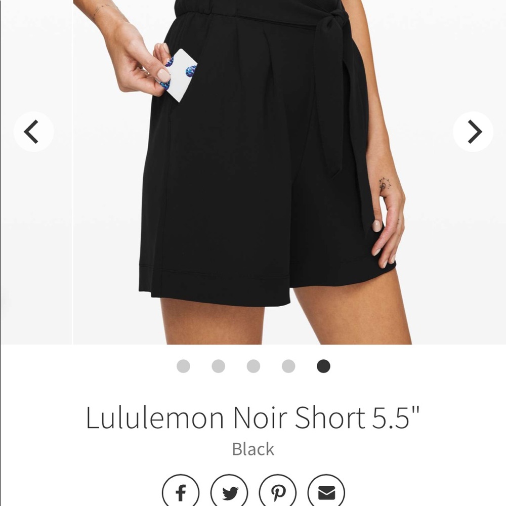 ISO Lululemon Noir Short 5.5” in Black Size 10